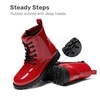 image:imageDREAM PAIRS Girls Ankle Combat Boots Boys Kid ShoesRed