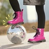 image:imageDREAM PAIRS Girls Ankle Combat Boots Boys Kid ShoesRoseRed