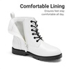 image:imageDREAM PAIRS Girls Ankle Combat Boots Boys Kid ShoesWhite