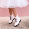 image:imageDREAM PAIRS Girls Ankle Combat Boots Boys Kid ShoesWhite
