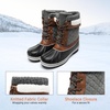image:imageDREAM PAIRS Womens Mid Calf Duck Winter BootsBlackGrey