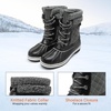 image:imageDREAM PAIRS Womens Mid Calf Duck Winter BootsGrey