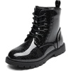 image:imageDREAM PAIRS Girls Ankle Combat Boots Boys Kid ShoesAll Black