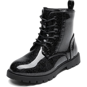 image:imageDREAM PAIRS Girls Ankle Combat Boots Boys Kid ShoesAll Black