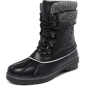 image:imageDREAM PAIRS Womens Mid Calf Duck Winter BootsBlack