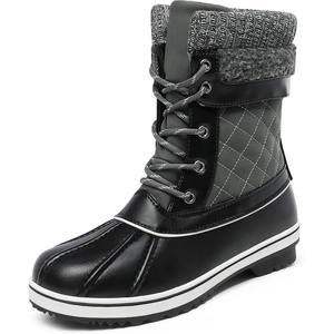 image:imageDREAM PAIRS Womens Mid Calf Duck Winter BootsGrey