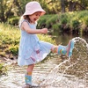 image:imageDREAM PAIRS Kids Rubber Rain BootsBlueRainbow