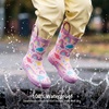image:imageDREAM PAIRS Kids Rubber Rain BootsPurpleRainbow