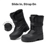 image:imageDREAM PAIRS Unisex Snow Waterproof Winter BootsAll Black