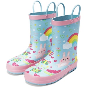 image:imageDREAM PAIRS Kids Rubber Rain BootsBlueRainbow