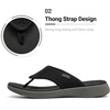 image:imageDREAM PAIRS Womens Arch Support Cushion Flip FlopsBlackGrey