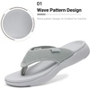 image:imageDREAM PAIRS Womens Arch Support Cushion Flip FlopsGrey