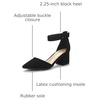 image:imageDREAM PAIRS ANNEE Pointed Toe Low Chunky Heel PumpsBlackNubuck