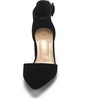 image:imageDREAM PAIRS ANNEE Pointed Toe Low Chunky Heel PumpsBlackNubuck