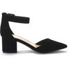 image:imageDREAM PAIRS ANNEE Pointed Toe Low Chunky Heel PumpsBlackNubuck