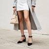 image:imageDREAM PAIRS ANNEE Pointed Toe Low Chunky Heel PumpsBlackNubuck