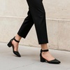 image:imageDREAM PAIRS ANNEE Pointed Toe Low Chunky Heel PumpsBlackPu