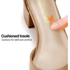 image:imageDREAM PAIRS ANNEE Pointed Toe Low Chunky Heel PumpsNudePu
