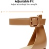 image:imageDREAM PAIRS ANNEE Pointed Toe Low Chunky Heel PumpsNudePu
