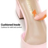 image:imageDREAM PAIRS ANNEE Pointed Toe Low Chunky Heel PumpsPinkSuede