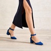 image:imageDREAM PAIRS ANNEE Pointed Toe Low Chunky Heel PumpsRoyalBlue