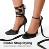 image:imageDREAM PAIRS Womens Ballet High Heels Closed Toe PumpsBlack