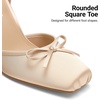 image:imageDREAM PAIRS Womens Ballet High Heels Closed Toe PumpsNude