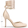 image:imageDREAM PAIRS Womens Ballet High Heels Closed Toe PumpsNude
