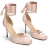 image:imageDREAM PAIRS Womens Ballet High Heels Closed Toe PumpsPink