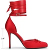 image:imageDREAM PAIRS Womens Ballet High Heels Closed Toe PumpsRed