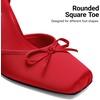 image:imageDREAM PAIRS Womens Ballet High Heels Closed Toe PumpsRed