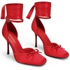 image:imageDREAM PAIRS Womens Ballet High Heels Closed Toe PumpsRed