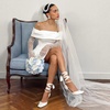 image:imageDREAM PAIRS Womens Ballet High Heels Closed Toe PumpsWhite