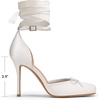 image:imageDREAM PAIRS Womens Ballet High Heels Closed Toe PumpsWhite