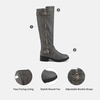 image:imageDREAM PAIRS Womens Knee High Boots Wide Calf Tall BootsGrey