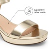image:imageDREAM PAIRS Womens Platform Block Chunky Heels SandalsLight Gold