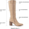 image:imageDREAM PAIRS Womens Slouchy KneeHigh Chunky Heel BootsApricot