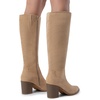 image:imageDREAM PAIRS Womens Slouchy KneeHigh Chunky Heel BootsApricot