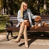image:imageDREAM PAIRS Womens Slouchy KneeHigh Chunky Heel BootsApricot