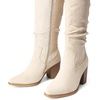 image:imageDREAM PAIRS Womens Slouchy KneeHigh Chunky Heel BootsBeige