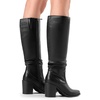 image:imageDREAM PAIRS Womens Slouchy KneeHigh Chunky Heel BootsBlackpu