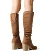 image:imageDREAM PAIRS Womens Slouchy KneeHigh Chunky Heel BootsCamel