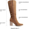 image:imageDREAM PAIRS Womens Slouchy KneeHigh Chunky Heel BootsCamel