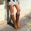 image:imageDREAM PAIRS Womens Slouchy KneeHigh Chunky Heel BootsCamel