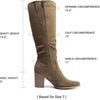 image:imageDREAM PAIRS Womens Slouchy KneeHigh Chunky Heel BootsKhaki