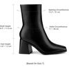 image:imageDREAM PAIRS Womens Square Toe Ankle BootsBlack