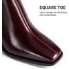 image:imageDREAM PAIRS Womens Square Toe Ankle BootsBurgundy