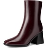 image:imageDREAM PAIRS Womens Square Toe Ankle BootsBurgundy