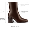 image:imageDREAM PAIRS Womens Square Toe Ankle BootsChocolate
