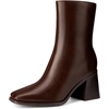 image:imageDREAM PAIRS Womens Square Toe Ankle BootsChocolate